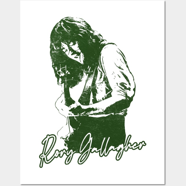 Rory Gallagher / Vintage Look Fanart Design Wall Art by DankFutura